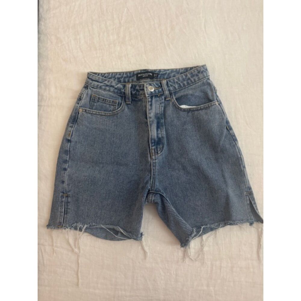Prettylittlething Denim Shorts, Blue  Size US2.